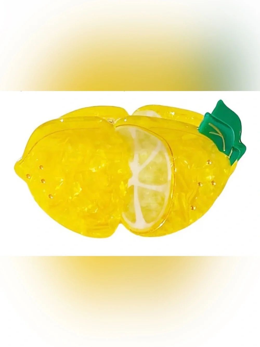 Lemon hair claw clip